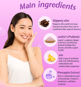 Gummies Probiotiques pour Femmes OEM ODM, 60 Unités, avec Érable Rouge, Prébiotique XOS, 4 Souches de Lactobacillus, Saveur Ananas - Product Image 2