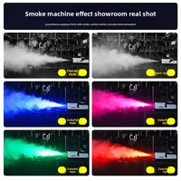Machine à brouillard à température constante 1500W, machine à fumée compacte pour bar, pulvérisateur de brume LED coloré haute puissance pour scène, télécommande/double commande