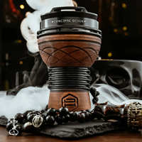 Nouvelle Tête de Chicha Russe au Design Conceptuel HMD Noire, Accessoire de Chicha Hukka HMD, Appareil à Fumer