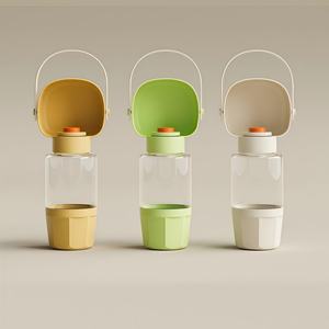 Kitty cetakan makanan kering hewan peliharaan penyimpanan ember Scooper Organizer untuk anjing kucing berguna dapur lemari pengumpan Flip atas tutup Tahun Baru - Product Image 3