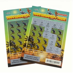 Billets de loterie à gratter sur le thème Lucky Bucks personnalisés en usine avec code-barres 2D - Product Image 6