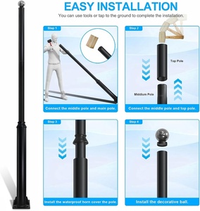 New Split Type Solar Garden <strong>Lighting</strong> Street Lamp Q235 Galvanized Steel <strong>Pole</strong> 3m-6m Solar-powered <strong>Lighting</strong> <strong>Poles</strong> - Product Image 4
