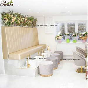 Banc de manucure et pédicure confortable à bas <span class=keywords><strong>prix</strong></span>, canapé, spa pour les pieds, chaises de pédicure au Royaume-Uni avec bol en céramique - Product Image 1