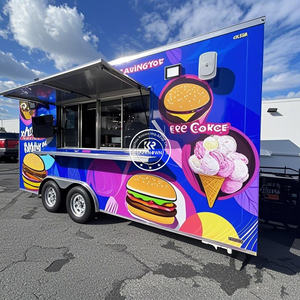 13 फीट रियायत भोजन का ट्रेलर मोबाइल रसोई का ट्रेलर बिक्री के लिए अनुकूलित फास्ट फूड ट्रेलर तैयार किया गया - Product Image 2