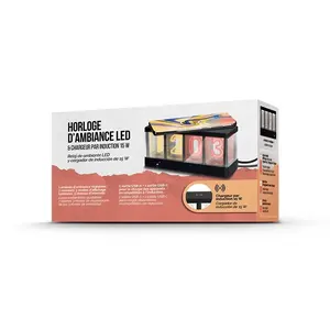 <b>Clock</b> <b>LED</b> desk charger 15W personalized gadgets - Product Image 2