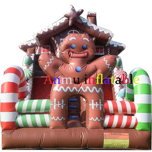 Château gonflable à thème biscuits, favori des enfants, avec toboggan inclus, taille personnalisable. - Product Image 2