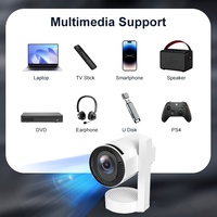 Mini projecteur LED 4K Home Cinéma avec Wi-Fi et Bluetooth, projecteur vidéo de qualité supérieure, projecteur portable Android 4K pour téléphone