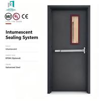 Porte coupe-feu en acier galvanisé avec cadre renforcé stable pour projet de prévention et de protection incendie des bâtiments de bureaux