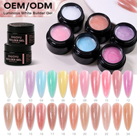 Gel de construction blanc lumineux pour extension d'ongles, gel dur, sans HEMA ni TPO, sans chauffage, certifié CPSR, OEM