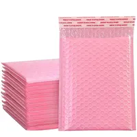 OEM 재고 친환경 사용자 정의 블랙 핑크 우편물 강한 접착제 에어백 포장 우편 눈물 증거 거품 패딩 봉투