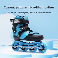 Patins à roulettes professionnels en fibre de carbone pour enfants (garçons et filles) – Style plat, entraînement et compétition, roues en PU spéciales, rangée unique