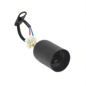 ขั้วหลอดไฟ E27 สีดำพร้อมสายไฟสำหรับโคมไฟเพดาน - Product Image 1