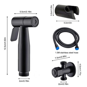 Modern Bathroom Bidet Faucet <strong>Sprayer</strong> 304 SUS Stainless Steel <strong>Handle</strong> Ceramic Valve 2-Hole <strong>Shower</strong> Wash Cleaning Set Accessories - Product Image 4
