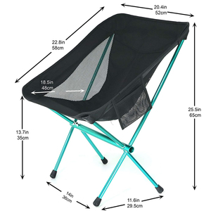 Chaise pliante de camping Moon en aluminium 7075, bon marché, respirante et résistante à la saleté, avec cadre en aluminium - Product Image 5