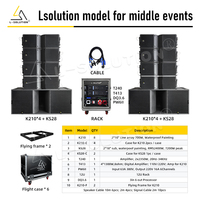 Système de Son Complet Professionnel à Longue Portée: 8 Haut-Parleurs Passifs K210 Line Array 10 Pouces à Deux Voies et 2 Caissons de Basses KS28