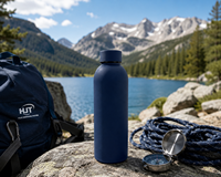 Bouteille d'eau isotherme en acier inoxydable 500 ml (17 oz), sans BPA, gourde de sport anti-fuite, tasse de sport réutilisable, vente en gros