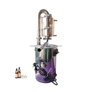 Petite machine d'extraction d'huile végétale essentielle d'agrumes et de citron à la vapeur d'eau 55l Fabricant de machine pour distillateur domestique