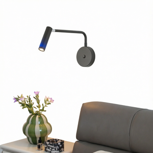 Lampe murale de lecture LED moderne et réglable pour chevet, offrant une éclairage directionnel ciblé, équipée d'une technologie économe en énergie. - Product Image 1