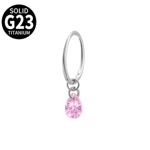 1 pezzo Piercing in acciaio chirurgico gioielli senza soluzione di continuità anello con zircone orecchini pendenti in lega di titanio G23 gioielli per il corpo - Product Image 6