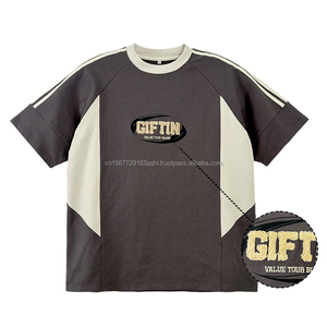 ODM Wholesale Custom Chenille Embroidery 3D Embroidery Logo Half Sleeve Crew Neck Pullover Knitted T-<b>Shirt</b> 100% Cotton Sports - Product Image 1