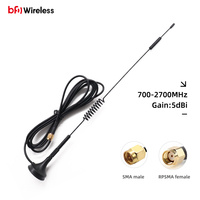 Antenne à base magnétique externe à gain élevé 700-2700 MHz 4G 3G LTE GSM Connecteur SMA mâle RG174 OEM ODM
