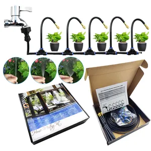 Free Bending Spray Adjustable Misting Nozzle Kit Garden Greenhouse Irrigation System Fog Aquarium Reptile Humidity Nebulizer