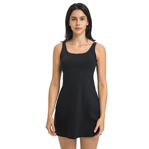 Nueva falda de tenis anti-Pista alta elasticidad cómoda ropa de Yoga al aire libre con almohadilla para el pecho faldas de tenis personalizadas mujeres <span class=keywords><strong>Lulu</strong></span> Yoga <span class=keywords><strong>bar</strong></span> - Product Image 1