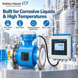 เครื่องวัดอัตราการไหลแบบรีโมท Endress+Hauser Promag P 500 5P2B สแตนเลสสตีล ความแม่นยำ +/-0.5% รองรับ WLAN 4 IO สำหรับการใช้งานที่มีความดันสูง - Product Image 4