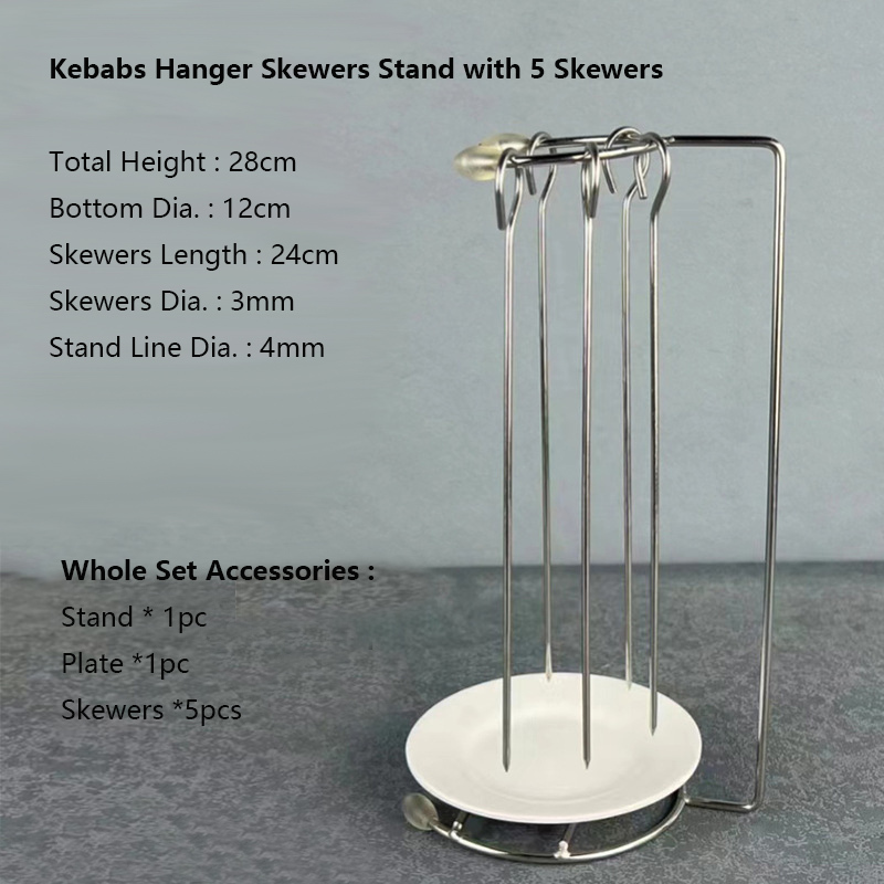 Silver with 5 Skewers