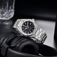 Reloj para Hombre Pagani Design 1673, Reloj de Negocios de Acero Inoxidable, Automático, Mecánico, Resistente al Agua 10 ATM