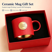 Ensemble de tasses à café en céramique et porcelaine avec logo métallique 3D en relief, style nordique créatif, vente en gros, pour cadeaux d'affaires