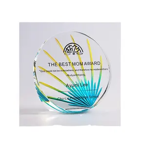 Jadevertu Circle Award Plaque With Czech Crystal Craft Crystal Trophy Award Trofeos Custom Award