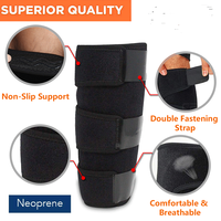 Attelle de compression en néoprène Star pour mollet, triple sangle, protège-tibias, soutien de la jambe pour soulager la douleur et réduire l'enflure