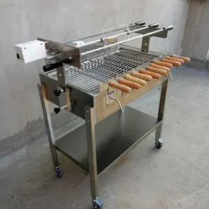 Venda de fábrica comercial portátil ciprus girando churrasco grelha