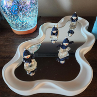 Miroir décoratif créatif en forme de nuages, style Art Déco, en verre, pour salon