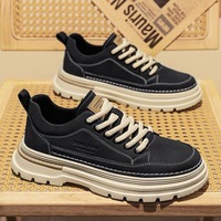 Bottes courtes tendance pour hommes, respirantes avec doublure en maille, chaussures de travail sportives à semelle épaisse pour l'été, polyvalentes, nouvelle mode