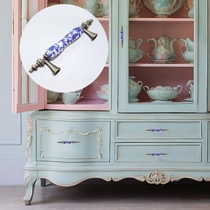 <span class=keywords><strong>Tiradores</strong></span> y pomos de cerámica florales azules antiguos orientales <span class=keywords><strong>para</strong></span> armarios y <span class=keywords><strong>cajones</strong></span> de estilo chino - Product Image 6