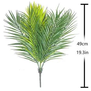 Palmera artificial de 9 cabezas de alta calidad, vegetación de plástico, plantas tropicales y selváticas falsas, hojas verdes - Product Image 1