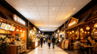 Plaques de plafond carrées en silicate de calcium ignifugées épaissies, design moderne, pour projets d'aménagement intérieur de centres commerciaux, hôtels et espaces publics - Meilleures ventes