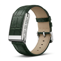 Bracelet de remplacement en cuir véritable prêt à être expédié pour montre connectée Whoop 5.0 avec pièce métallique sertie de pierres CNC en acier inoxydable 316L