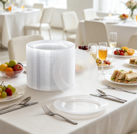 Assiettes jetables transparentes en plastique de haute qualité, épaisses, de qualité alimentaire, pour mariages, fêtes et traiteurs