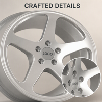 Jantes forgées sur mesure 5 branches concaves argentées 19 20 21 22 pouces 5x114.3 5x120 pour Camaro Mustang Challenger