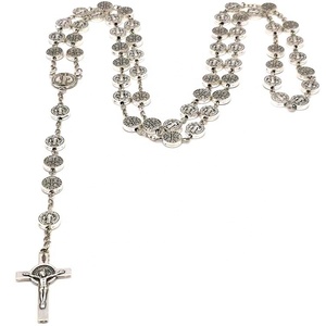 La collana delle religiose può essere utilizzata come regalo o come collana con ago curvo in lega di san benedetto per uomini e donne - Product Image 3