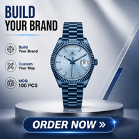 Nouvelle conception 2026, montre-bracelet à quartz de luxe en acier inoxydable avec logo personnalisé, fabricant ODM/OEM, vente en gros, montre pour homme, approvisionnement direct