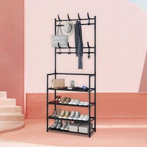 <span class=keywords><strong>Meuble</strong></span> moderne métal fer forgé bois coin organisateur rangement multifonction <span class=keywords><strong>manteau</strong></span> <span class=keywords><strong>et</strong></span> chapeau étagère à chaussures <span class=keywords><strong>avec</strong></span> siège <span class=keywords><strong>et</strong></span> crochet - Product Image 1