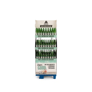 Custom Retail Foldable Eco-Friendly Cardboard <b>Display</b> Stand for Beverages and Wine for Pop <b>Beer</b> <b>Rack</b> with Floor Shelf - Product Image 4