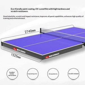 Mesa <span class=keywords><strong>de</strong></span> <span class=keywords><strong>Ping</strong></span> <span class=keywords><strong>Pong</strong></span> Plegable y Móvil para Interiores, Mesa <span class=keywords><strong>de</strong></span> Bádminton Portátil, Estándar, Lista para Competición, Reforzada, Venta al Por Mayor - Product Image 3
