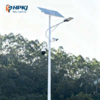 Farolas LED de 50W, 80W, 100W, Paneles Solares y Luminarias Combinados en un Solo Producto, Farolas Solares de Ahorro de Energía