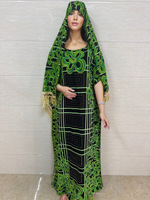 Ensemble Robe et Châle Décontracté en Coton pour Femme, Style Musulman, Dashiki, Moyen-Orient, Afrique, Été 2024, Ample et Sans Manches, Vente en Gros
