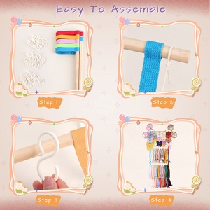 Fermagli per capelli organizzatore portaoggetti appesi a parete decorazione per la casa arcobaleno fascia per la stanza delle ragazze - Product Image 6